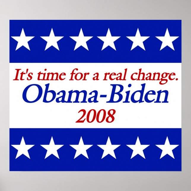 Real Change Obama Biden Poster (Framsidan)