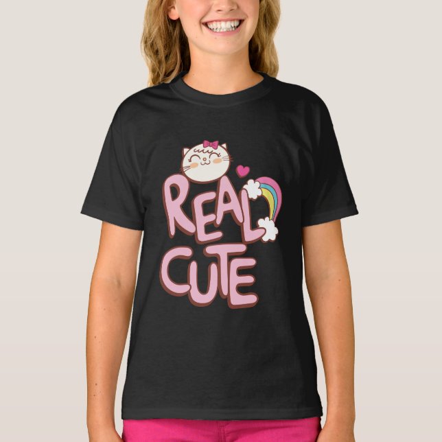 Real Cute Girl T Shirt (Framsida)