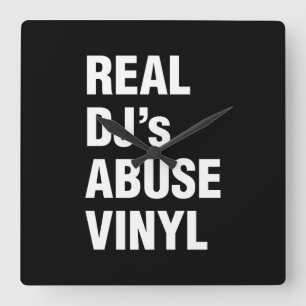 REAL DJ:s VINYL Fyrkantig Klocka