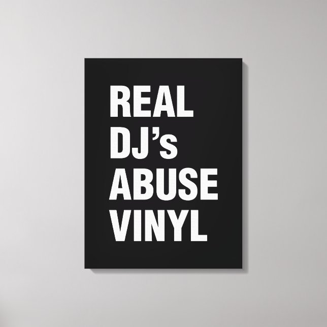 REAL DJ's ABUSE VINYL Canvastryck (Framsida)