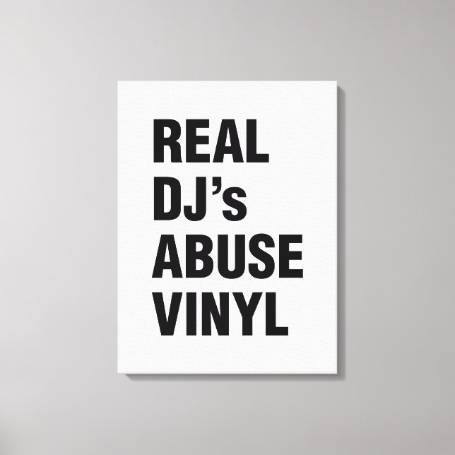 REAL DJ's ABUSE VINYL Canvastryck (Framsida)