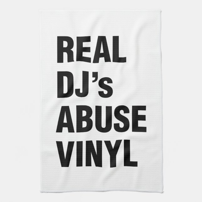 REAL DJ's ABUSE VINYL Kökshandduk (Vertikal)