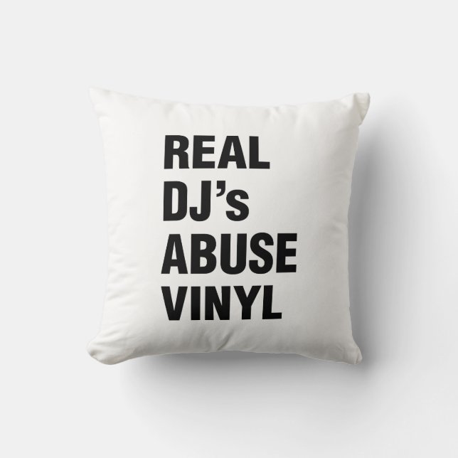 REAL DJ's ABUSE VINYL Kudde (Framsida)