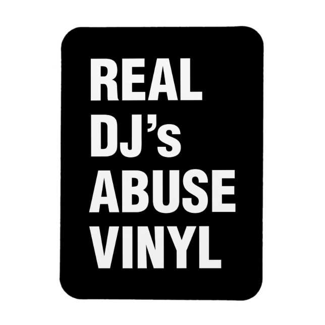REAL DJ's ABUSE VINYL Magnet (Vertikal)