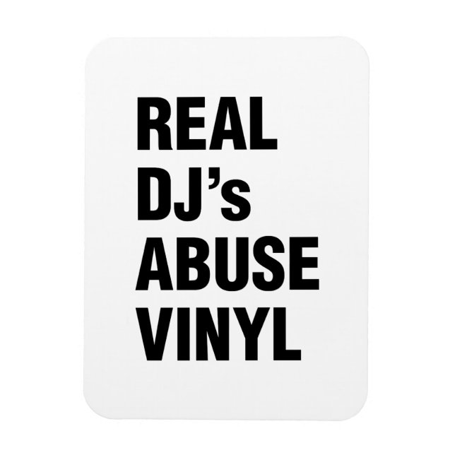 REAL DJ's ABUSE VINYL Magnet (Vertikal)