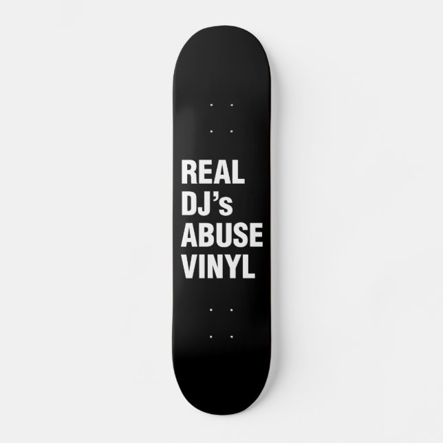 REAL DJ's ABUSE VINYL Mini Skateboard Bräda 18,5 Cm (Framsida)