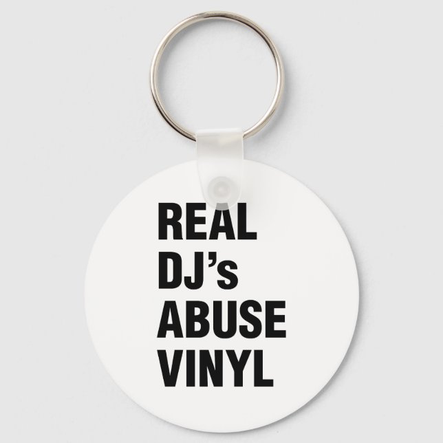 REAL DJ's ABUSE VINYL Nyckelring (Framsida)