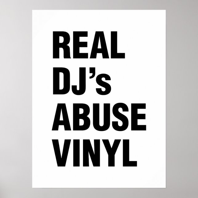 REAL DJ's ABUSE VINYL Poster (Framsidan)