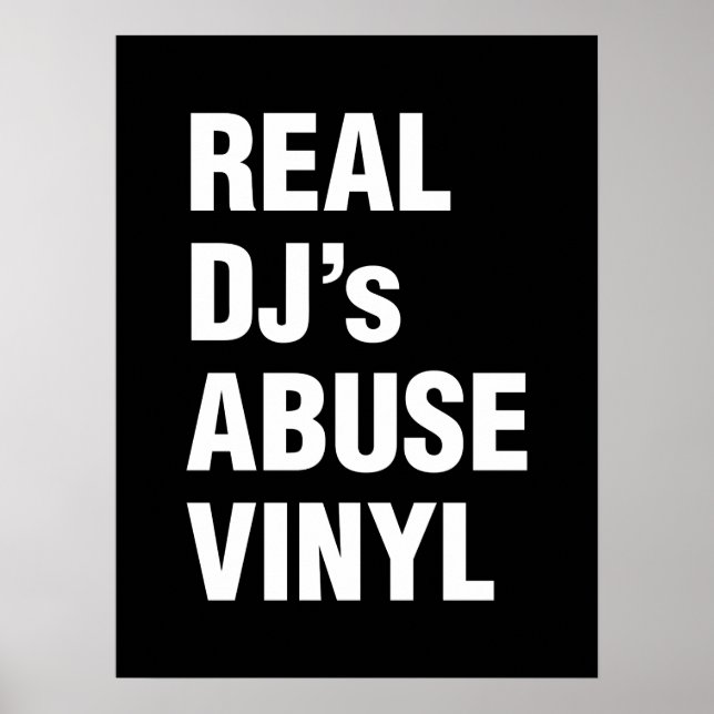 REAL DJ's ABUSE VINYL Poster (Framsidan)