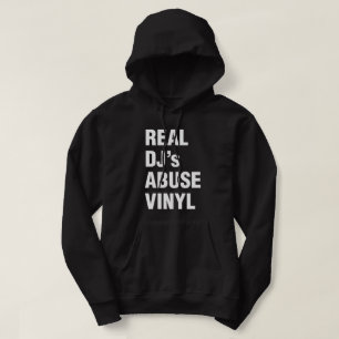 REAL DJ's ABUSE VINYL Tröja Med Luva