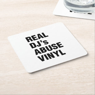 REAL DJ's ABUSE VINYL Underlägg Papper Kvadrat