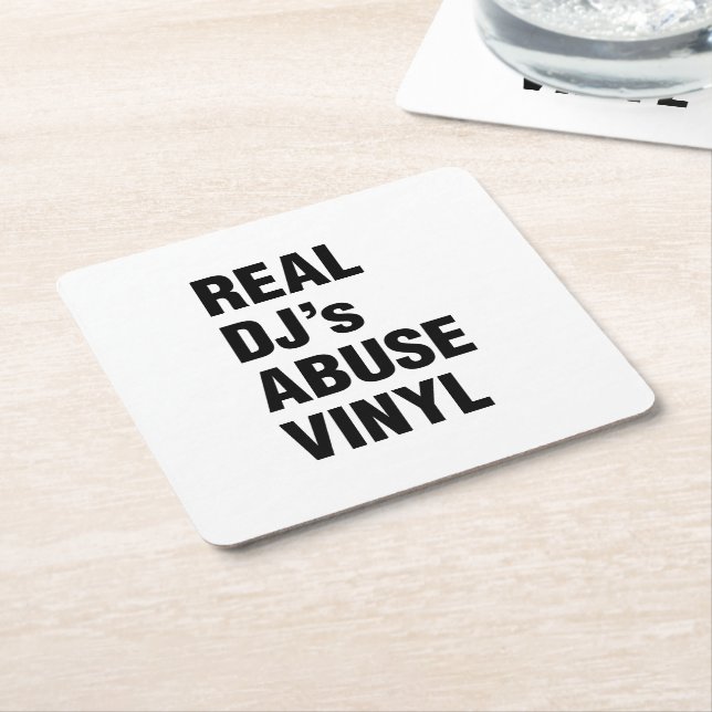 REAL DJ's ABUSE VINYL Underlägg Papper Kvadrat (Vinklad)