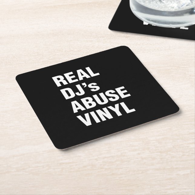 REAL DJ's ABUSE VINYL Underlägg Papper Kvadrat (Vinklad)
