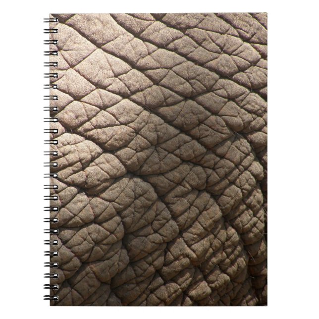 Real Elephant Skin Struktur, Wrinkled. Anteckningsbok (Framsidan)