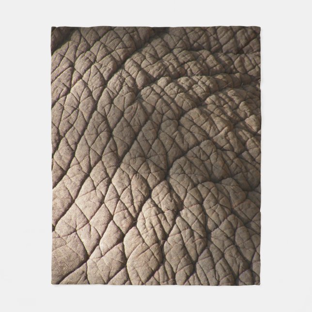 Real Elephant Skin Struktur, Wrinkled. Fleecefilt (Framsidan)