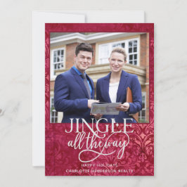 Real Estate Agency Business-julfoto Julkort