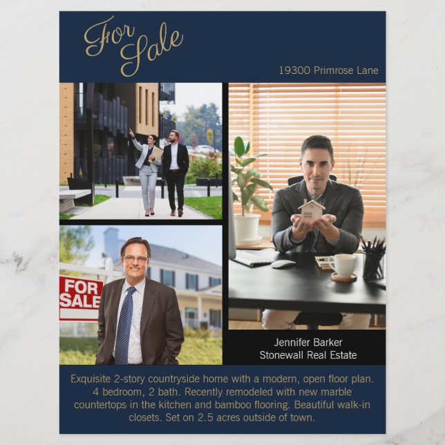 Real Estate Agent | Custom Logo Property Branding Reklamblad (Framsidan)