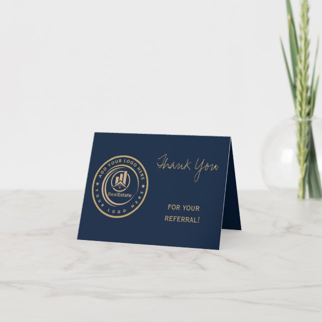 Real Estate Agent | Custom Logo Property Branding Tack Kort (Framsida)