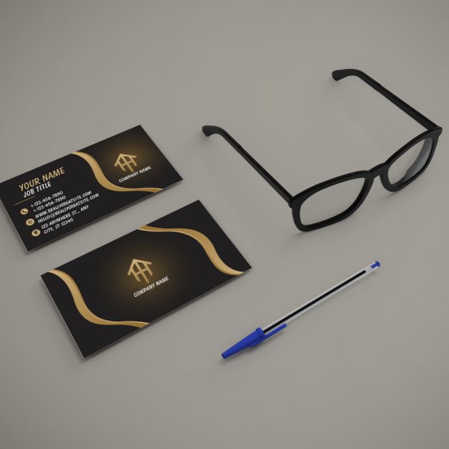 Real Estate Agent Luxury Business Card Visitkort (Skapare uppladdad)