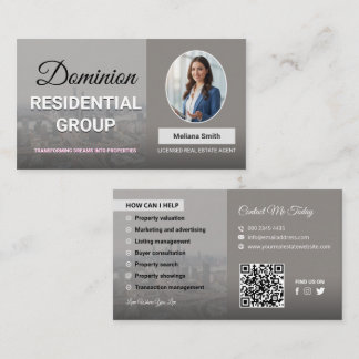 Real estate agent, Real estate company, Realtor Bu Visitkort