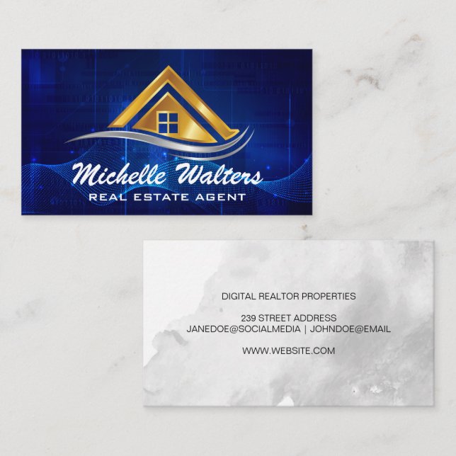 Real Estate Logo | Property Rentals Visitkort (Fram/baksida)