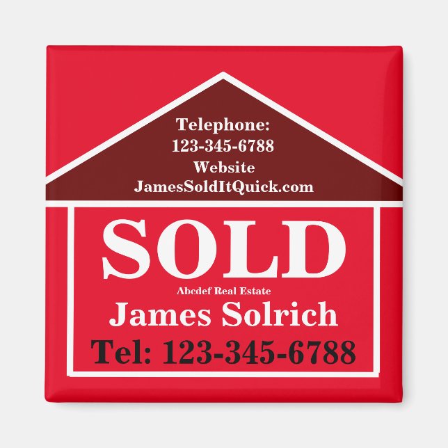  Real Estate MARKETING GIFT For Clients Modern  Magnet (Framsidan)