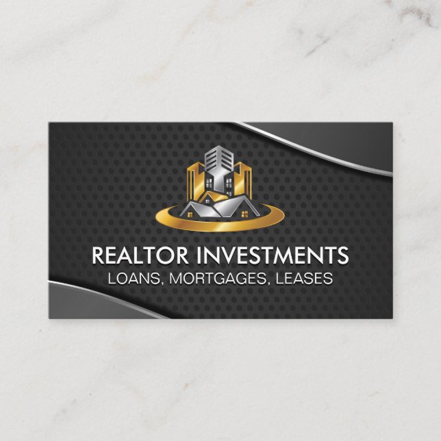 Real Estate Modern Logo | Commercial Properties Visitkort (Framsida)