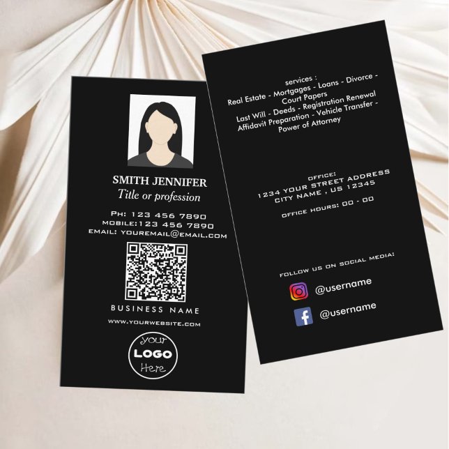Real estate QR-kod professionell foto elegant Visitkort (Skapare uppladdad)