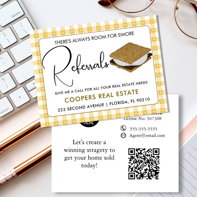 real estate SMORE referrals Announcement Postcard Meddelande Vykort (Skapare uppladdad)