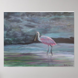 REAL FLORIDA-Roseate Spoonbill Poster