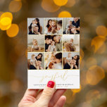 Real Foil Glatt jul Photo Collage Helgdag<br><div class="desc">Lägg till lite grann till dina julkort med äkta guld, silver eller guld! Det här klassiska och tidlösa metalliska stil kommer säkert att lägga till ytterligare en nivå till dina kort. Skicka önskemål till din familj och dina vänner och visa dina favoritstunder från i år. Moderna "glatta" julleskorten för fotosamlingskort...</div>