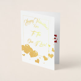 Real Foil Romantic Alla hjärtans dag Card Folierat Kort