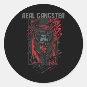 Real Gangster Runt Klistermärke