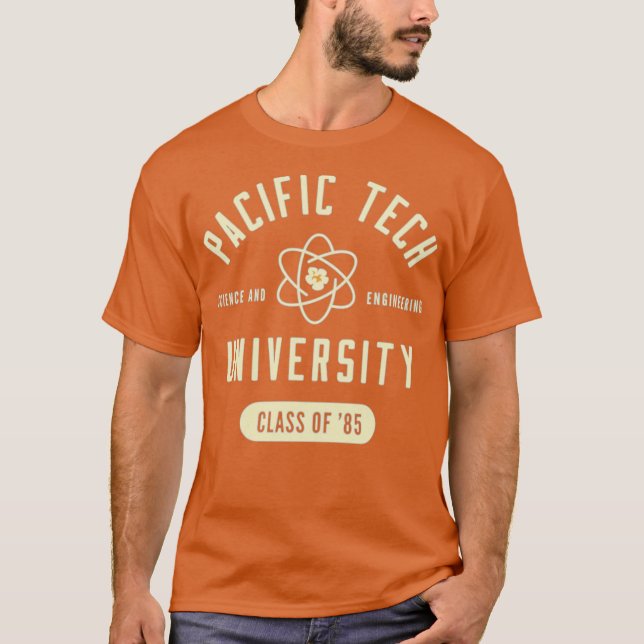 Real Genius - Pacific Tech Universiteten T Shirt (Framsida)