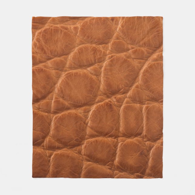 Real genuine tan brown alligator leather texture,  fleecefilt (Framsidan)