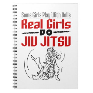 Real Girls Do Jiu Jitsu BJJ Jiujitsu Women Anteckningsbok