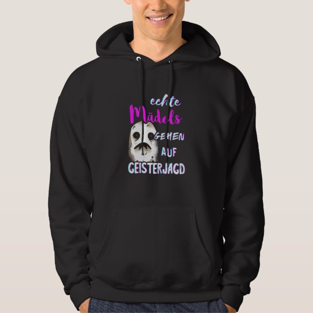 Real Girls går på Ghost Hunter Ghost Ghost Hoodie (Framsida)