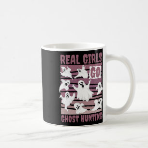 Real Girls Go Ghost Hunting Cute Ghost Halloween S Kaffemugg