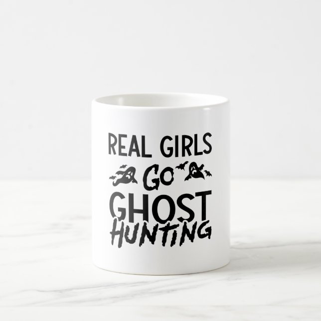 Real Girls Go Ghost Hunting Ghost Hunter Spooky Kaffemugg (Center)