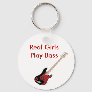 Real Girls Play Bass-Nyckelring Nyckelring