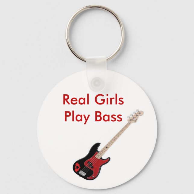 Real Girls Play Bass-Nyckelring Nyckelring (Framsida)