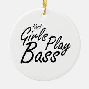 Real Girls spelar upp Bass svart Julgransprydnad Keramik
