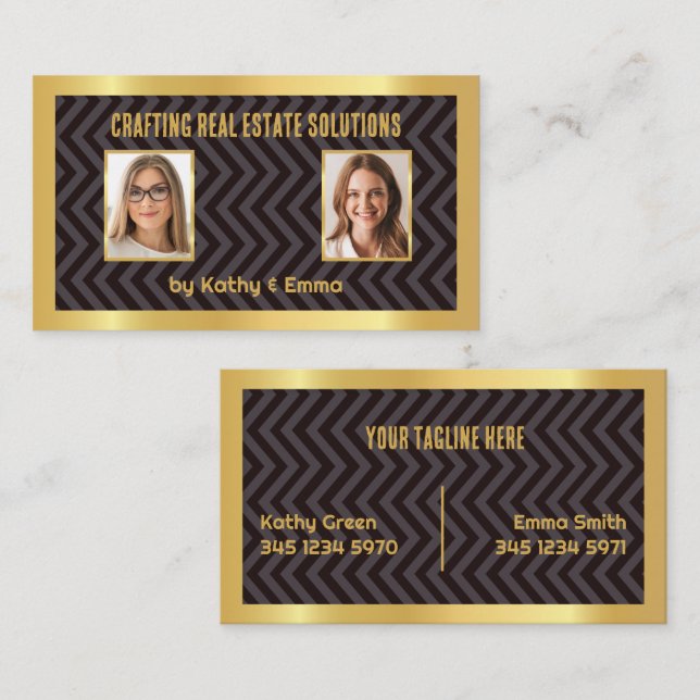 Real Gods 2 Namn Visitkort (Fram/baksida)