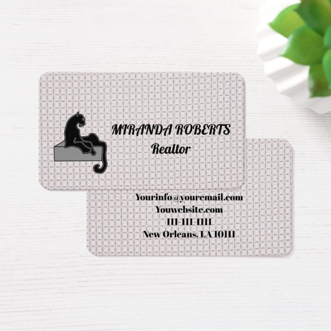 Real Gods Agent Black and White Add Visitkort (Skivbord)