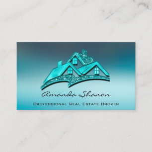 Real Gods Agent Broker House Glitter 3D House Visitkort
