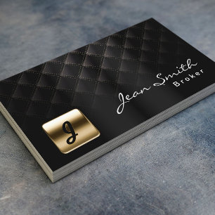 Real Gods Agent Broker Luxury Black Guld Visitkort