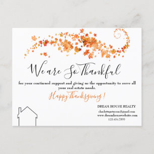 Real Gods Agent Business Thanksgiving Helg Vykort