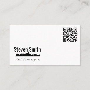 Real Gods Agent City Skyline QR Visitkort