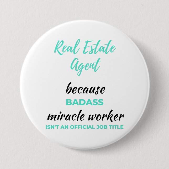 Real Gods Agent eftersom Badass Miracle Worker 2 Knapp (Framsida)