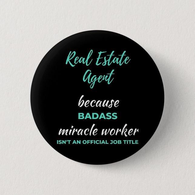 Real Gods Agent eftersom Badass Miracle Worker Knapp (Framsida)